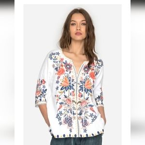 Johnny was tiwa peasant blouse size medium